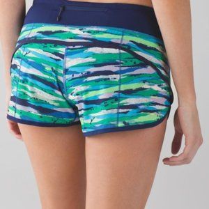 Lululemon Speed Up Short Rare Seven Wonders Multi / Hero Blue Print 2.5"